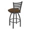 Holland Bar Stool Co 30" Swivel Bar Stool, Pewter Finish, Rein Thatch Seat 41030PW026 - alternate 4